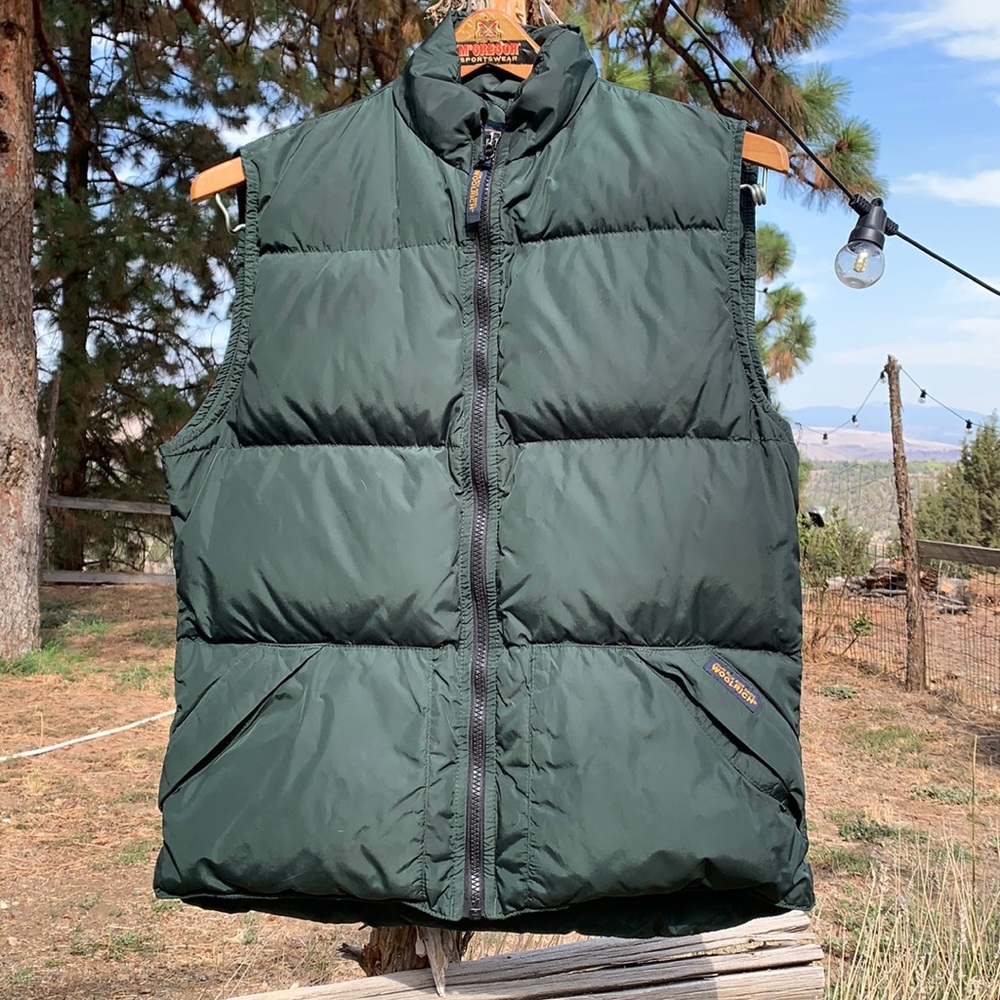 Woolrich Forest Green Down-filled Puffer Vest